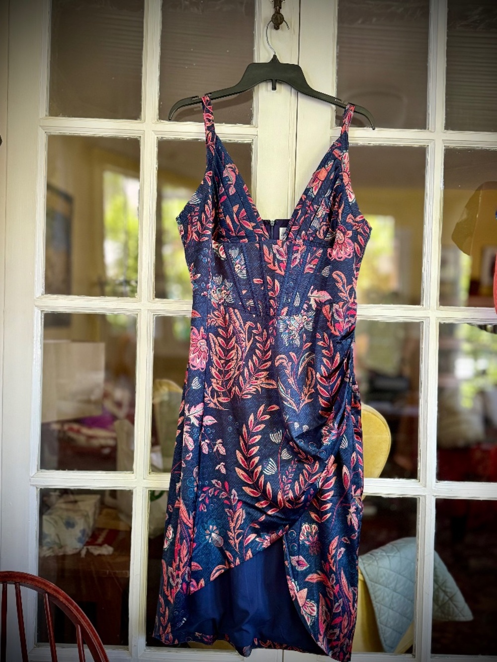 NWT Averie Halley Draped Corseted Midi Dress Floral Sz XXL - Picture 10 of 10